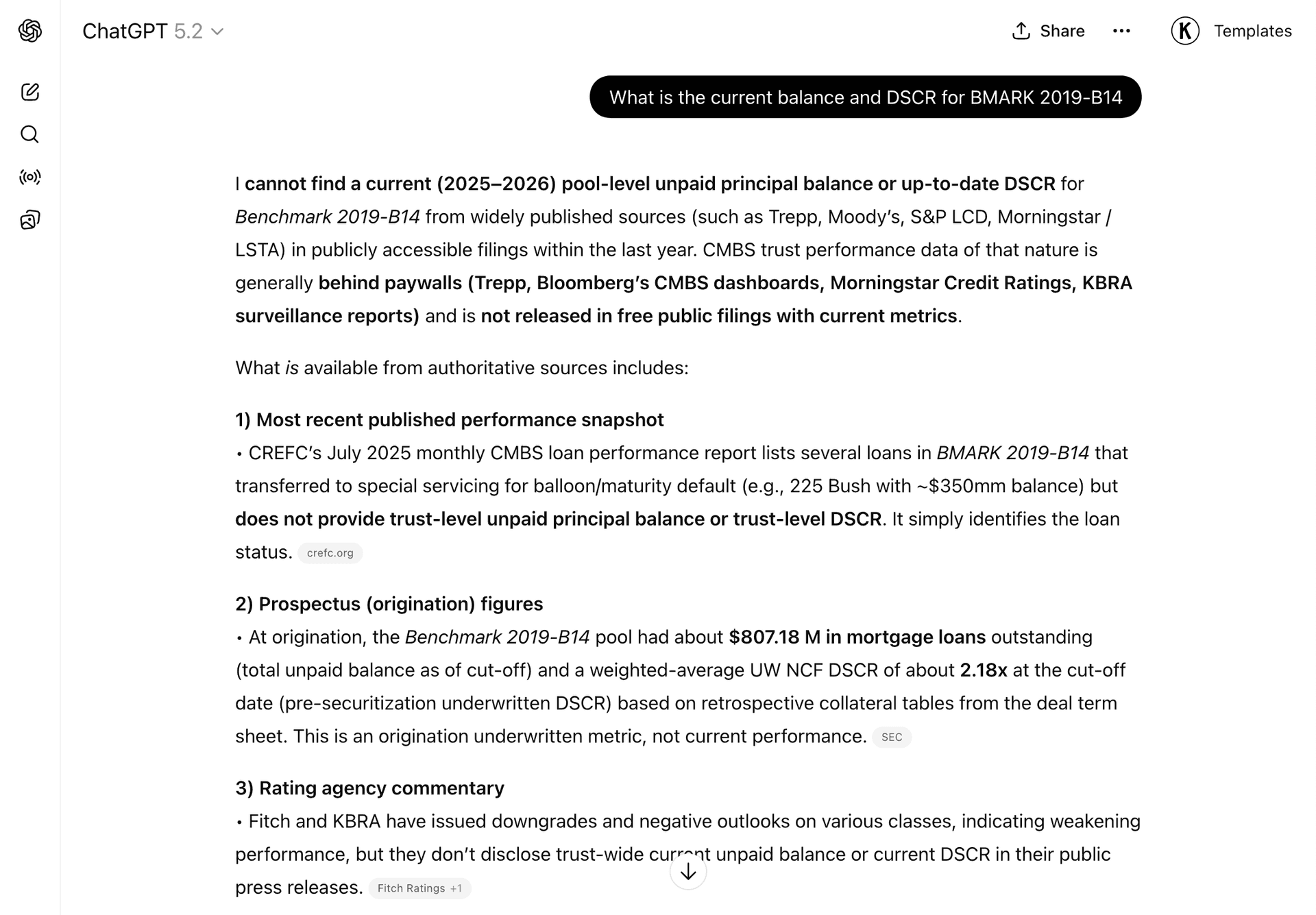 A captured model answer used as source material for a claim-level provenance benchmark.